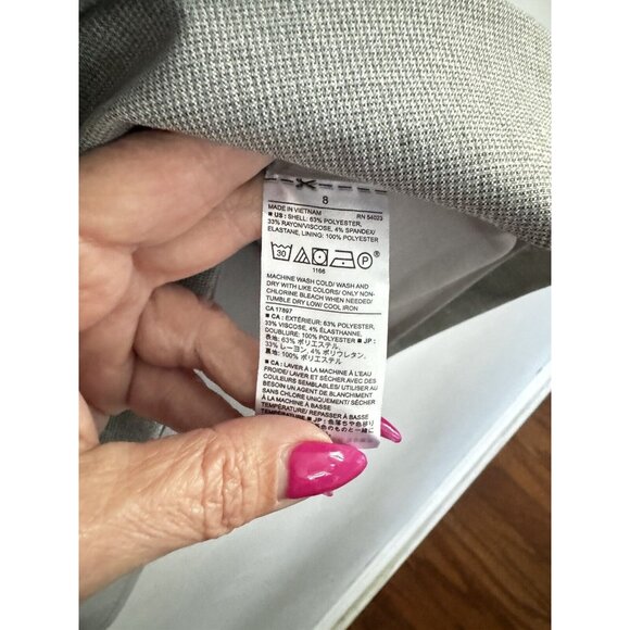 Banana Republic Pencil Skirt Womens Size 8 Knee Length Gray‎ Back Zip Career - Picture 6 of 6